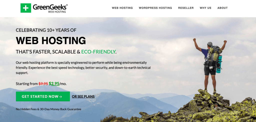 greengeeks home page
