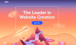 Wix.com landing page.