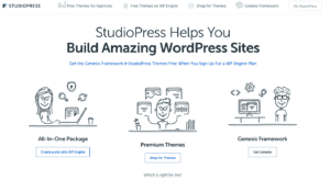 StudioPress home page.