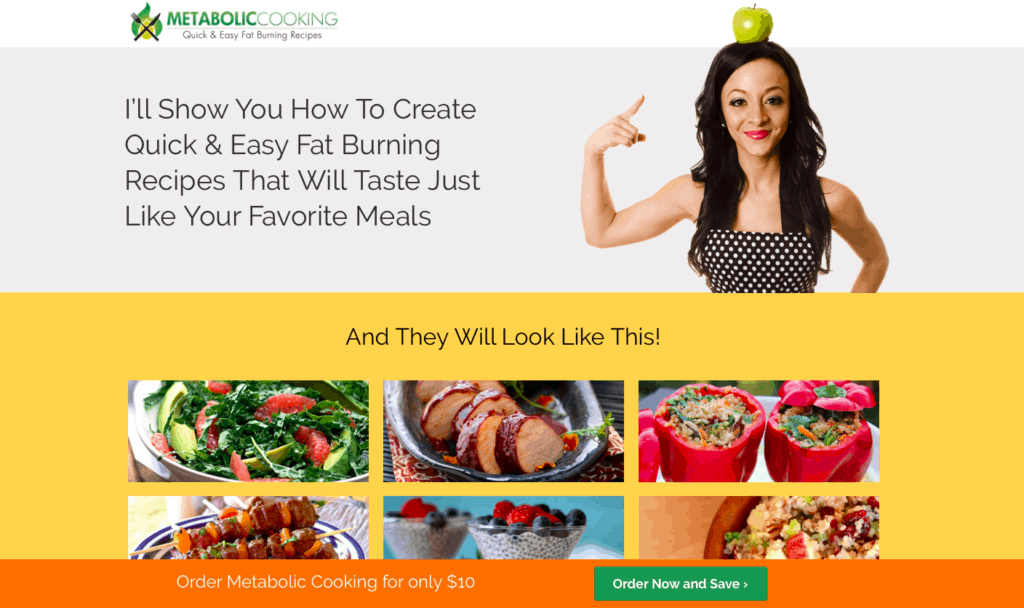 Metabolic Cooking home page.