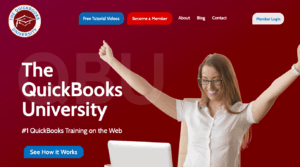 The quickbooks University home page.