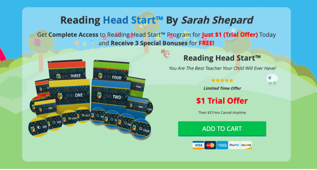 Reading Head Start home page.