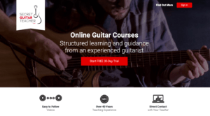 Secret guitar Teacher home page.