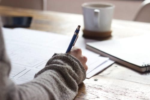 Writing cup working