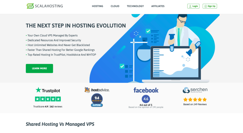 Scala Hosting Home Page