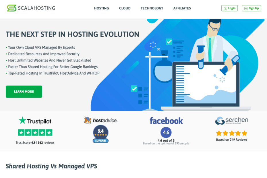 Scala Hosting Home Page
