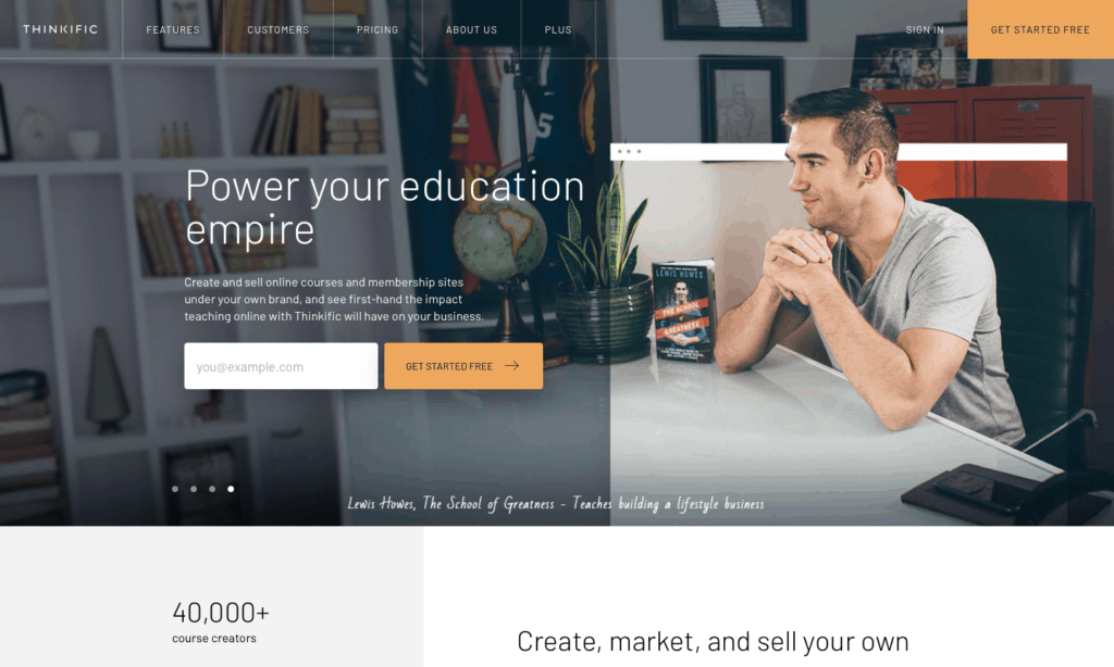 Thinkific Home Page