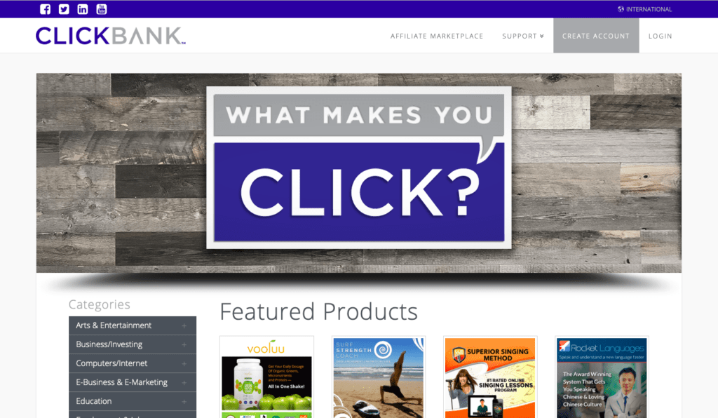 ClickBank Home Page