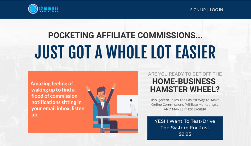 12 Minute Affiliate Home Page